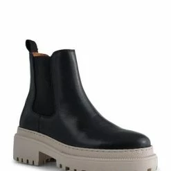 Shoe The Bear Iona Chelsea Boot Black/Beige