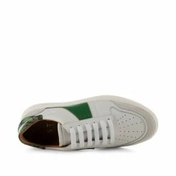Shoe The Bear Valda Sneaker Suede Leather - White/green Multi