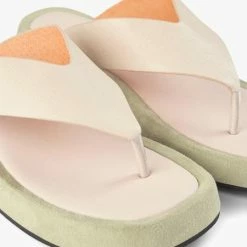 Shoe The Bear White Green Astrid Thong