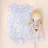 Albetta Blue Ditsy Floral Smocked Bubble Romper