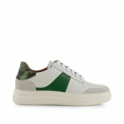 Shoe The Bear Valda Sneaker Suede Leather - White/green Multi