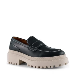 Shoe The Bear Iona Saddle Loafer Black Smooth