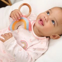 Albetta Sonaglio In Maglia Realizzato A Mano Arcobaleno