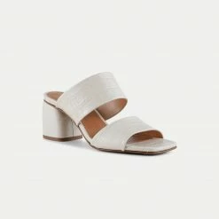 Shoe The Bear Off White Croco Runa Mule