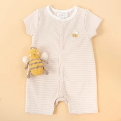 Albetta Crochet Mini Bee Romper