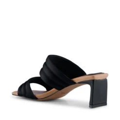 Shoe The Bear Sylvi Padded Strap Heels Black Satin