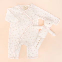 Albetta Ditsy Pointelle Babygrow for 0 to 3 months