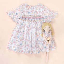 Albetta Floral Hand Smocked Dress