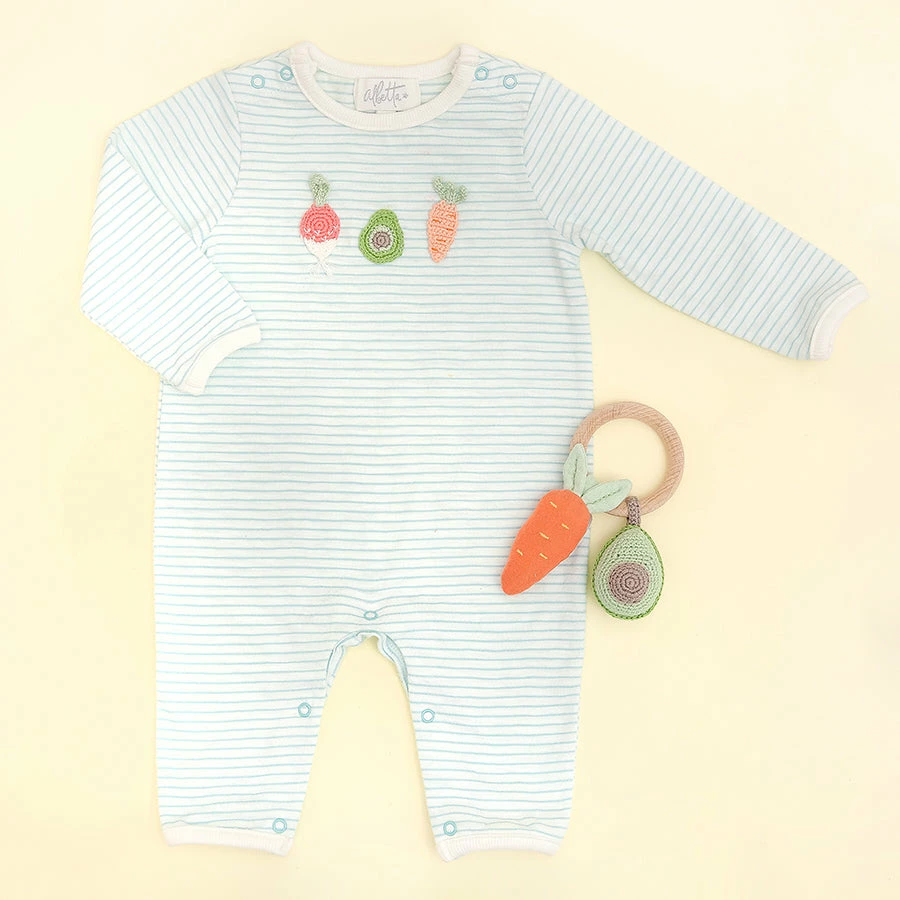 Albetta Crochet Three Veggies Babygro 4 Albetta Crochet Three Veggies Babygro