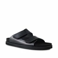 Shoe The Bear Fern Velcro Leather Sandal Black