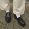 Shoe The Bear Iona Saddle Black Polido High Shine Loafers