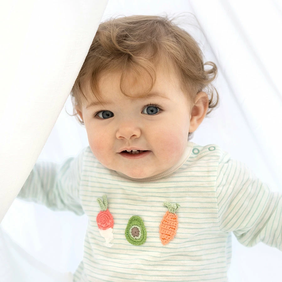 Albetta Crochet Three Veggies Babygro 3 Albetta Crochet Three Veggies Babygro