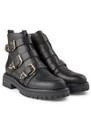 Shoe The Bear Franka Strappy Boots in Black Leather