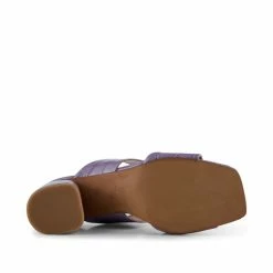 Shoe The Bear Runa Leather Mule - Lavender Croco