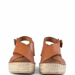 Shoe The Bear Orchid Cross Tan Sandals