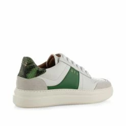 Shoe The Bear Stb Valda Sneaker Suede Leather - White / Green Multi