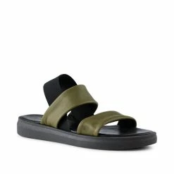 Shoe The Bear Brenna Sling Back Leather Sandal - Moss Green