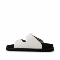 Shoe The Bear Fern Velcro Leather Sandal Off White