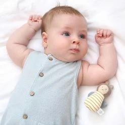 Albetta Blue Towelling Romper With Bee Toy