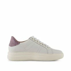 Shoe The Bear Stb Valda Sneaker Leather - White/lavender Croco