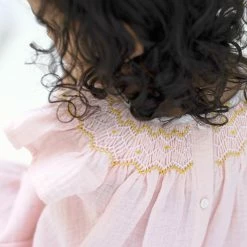 Albetta Online Shop 15 Albetta Pink Gauze Smocked Dress