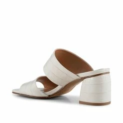 Shoe The Bear Runa Leather Mule - Off White Croco