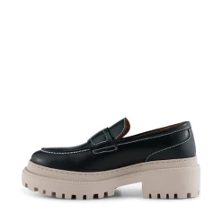 Shoe The Bear Iona Saddle Loafer Black Smooth