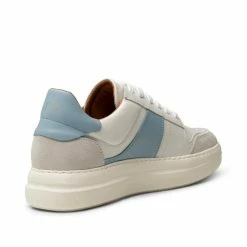 Shoe The Bear Valda Sneaker Suede Leather - White/blue Multi