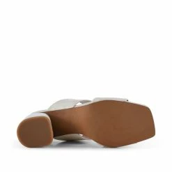 Shoe The Bear Runa Leather Mule - Off White Croco