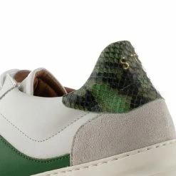 Shoe The Bear Valda Sneaker Suede Leather - White/green Multi