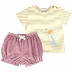 Albetta Pink Primrose Top Towelling Shorts Set