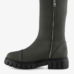 Shoe The Bear Rebel High Shaft Leather Boots Khaki