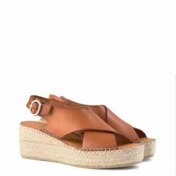 Shoe The Bear Orchid Cross Tan Sandals