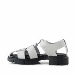 Shoe The Bear Alva Fisherman Leather Sandal White