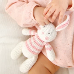 Albetta Crochet Bunny Rattle Toy