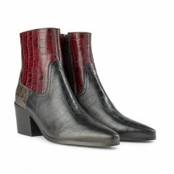 Shoe The Bear Black Mix Georgia Croc Boot