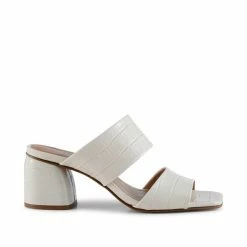 Shoe The Bear Runa Leather Mule - Off White Croco