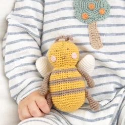 Albetta Crochet Baby Bee Rattle Toy