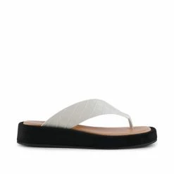 Shoe The Bear Astrid Thong Sandal - White Croc