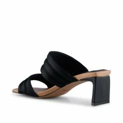 Shoe The Bear Sylvi Padded Strap Heels - Black Satin